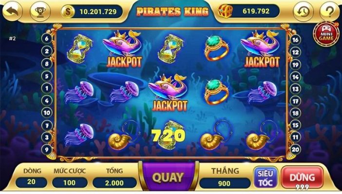 Giao diện chính của cổng game vua cướp biển rất đẹp mắt và thân thiện