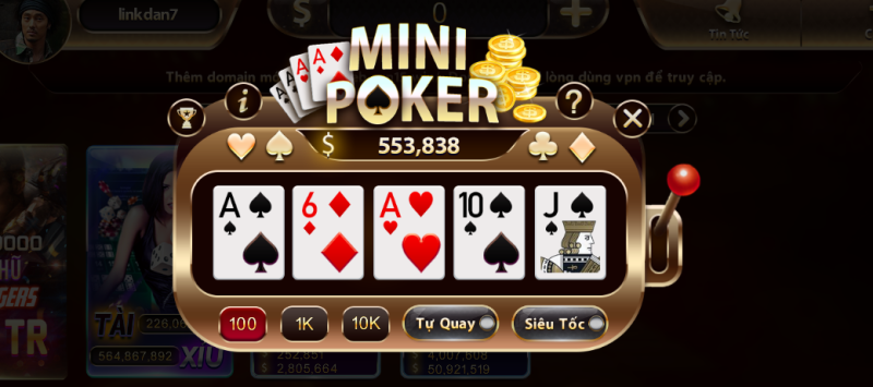 Mini Poker tại Sunwin